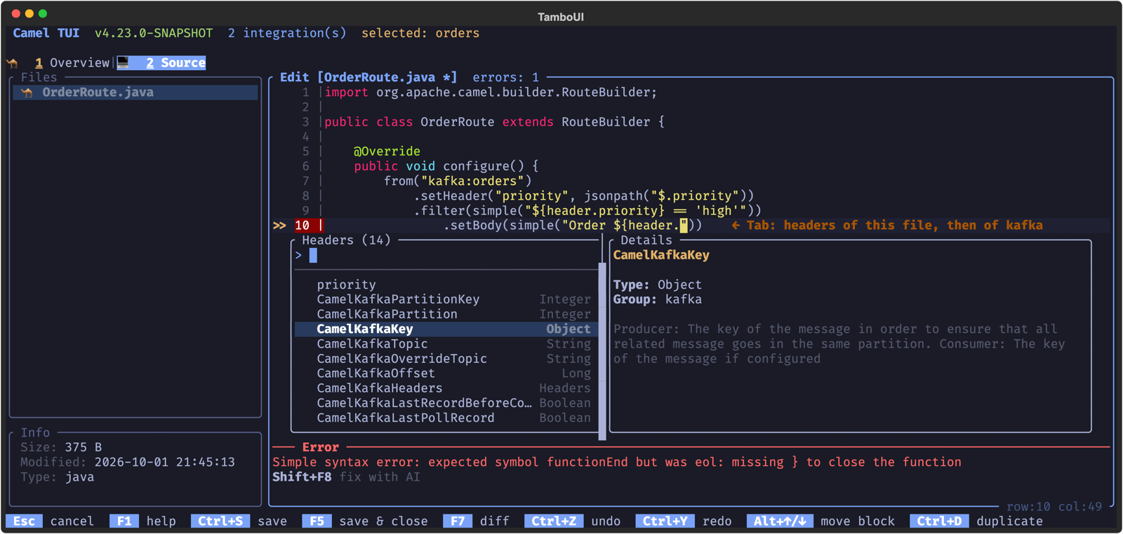 After ${header. Tab lists the headers the route sets